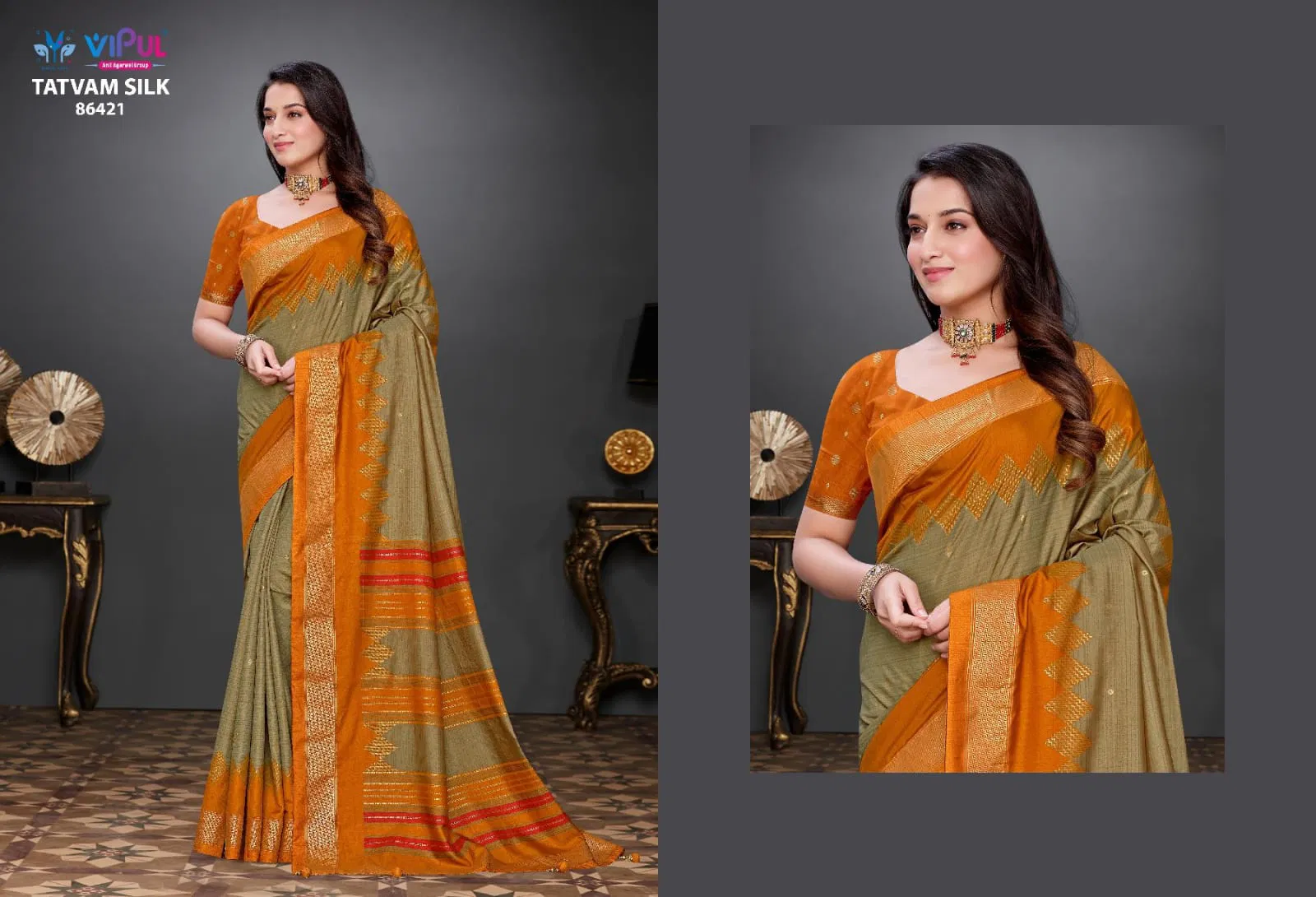 Tatvam Silk By Vipul Soft Silk Daily Wear Saree Suppliers In India